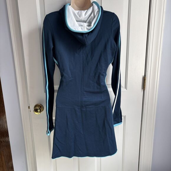Le Tigre Classic Blue Athletic Dress Hooded Tennis Pickleball Size M - Picture 5 of 14